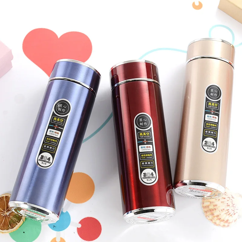 

New Style Insulated Stainless Steel Bottle Creative Shift Spacious Insulated Glass 500ml Large Capacity Glass