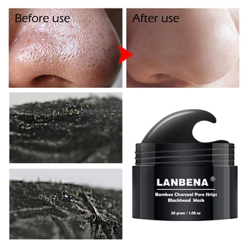 

LANBENA Face Mask Unisex Blackhead Remover Mask Black Mask Nose Peeling Acne Treatment Pore Strip Peel Skin Care Deep Cleansing