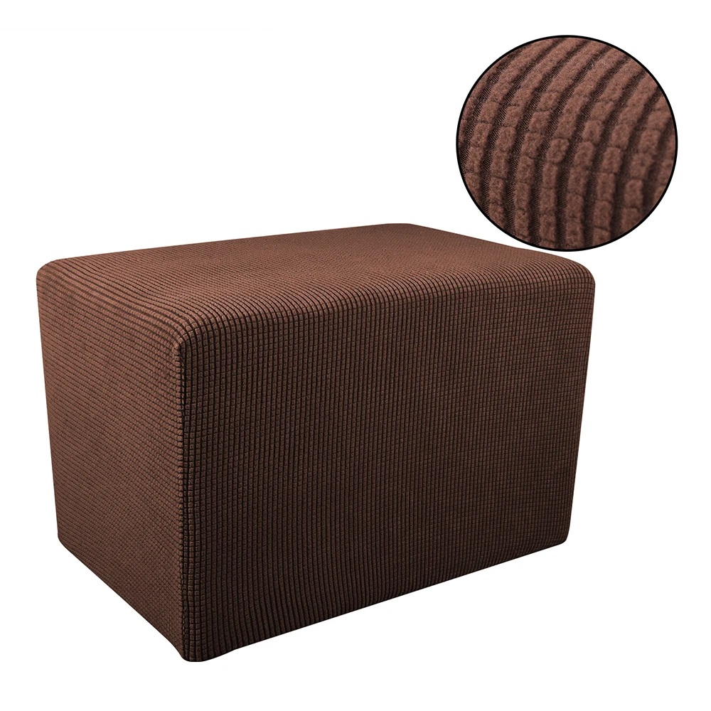 Stretch Sofa Cover Chair Footstool Foot-rest Pedales Stool Bench Cushion Covers Elastic Furniture Protector Removable Slipcover