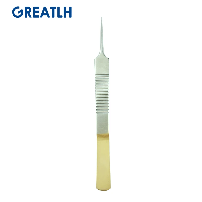 10cm Fine Plastic Tweezers 0.4/ 0.6/0.8mm Cartilage Tweezers Stainless Steel Cosmetic Forceps Plastic Surgery Tool 1pcs