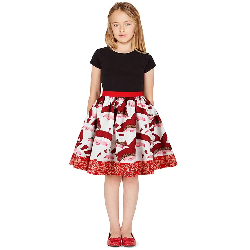 B New Teen Kids Girls 3D Print Christmas Xmas Princess Skirt Clothes Outfits New Year Girl Mini Skirt 40N01 - Цвет: B