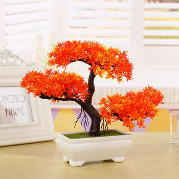 

Simulated Guest-Greeting Pine Artificial Potted Bonsai Home Office Decor Gift