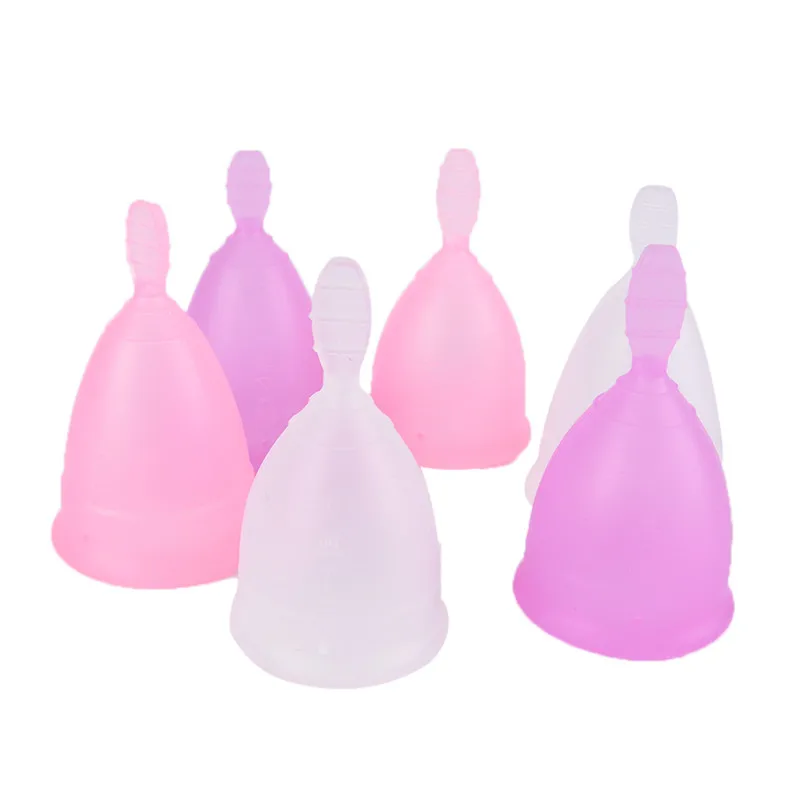 Reusable Menstrual cup Size S/L medical grade silicone/lady period cup/alternative tampons sanitary pad Feminine hygiene vagin