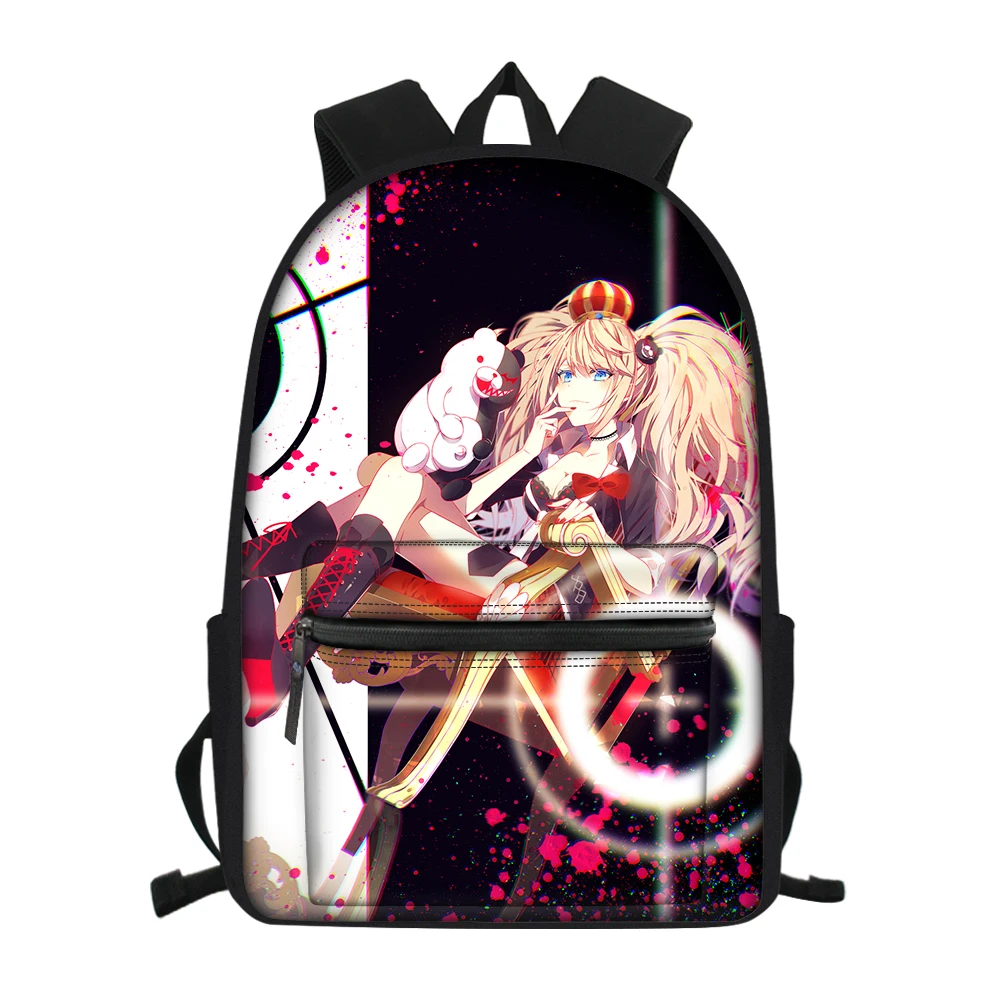 CDGX2457Z58 Школьная сумка с аниме Danganronpa для мальчиков-подростков, дорожный рюкзак для ноутбука, Мужская холщовая сумка-портфель Monokuma, рюкзак - Цвет: CDGX2457Z58