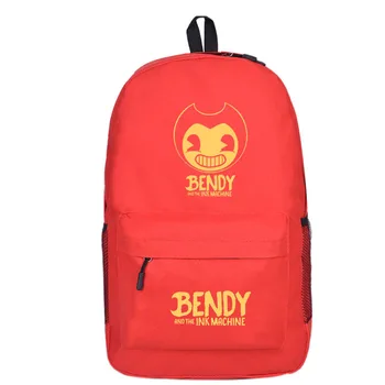 

Cartoon Bendy And The Ink Machine Children Boy Girl School bag Women Bagpack Teenagers Schoolbags Canvas Men Student Backpack