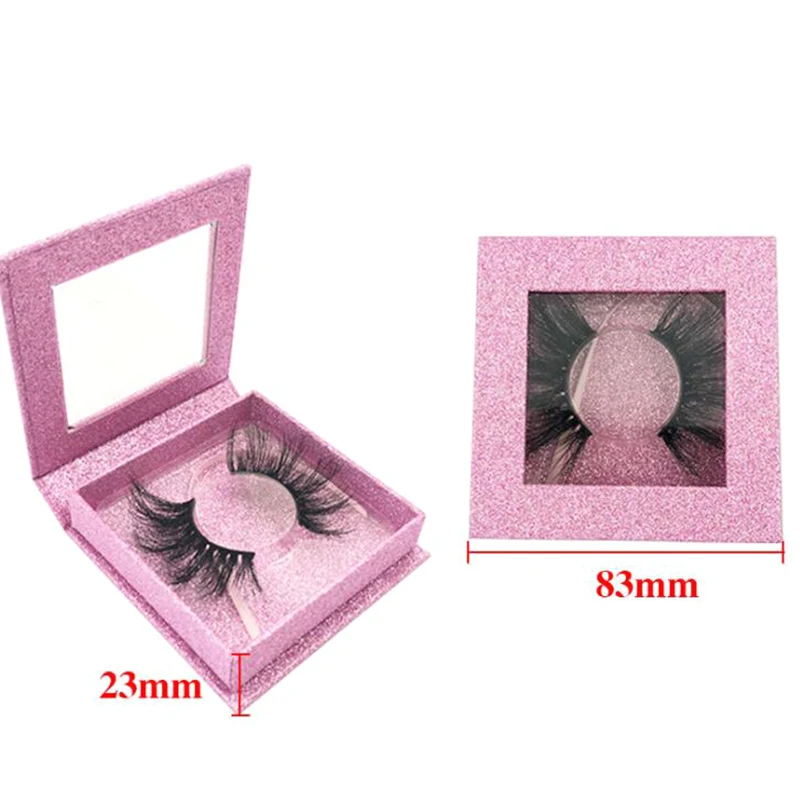 1PC Glitter Fake 3d Mink Eyelashes Boxes Faux Cils Lash Strip Case Empty Girls Gift Square False Eyelash Packaging Box