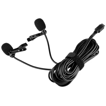 

YELANGU MY3 Dual Lavalier Microphone Omnidirectional Digital Clip-on Lapel Mic for USB Type-C Smartphone iPad Pro Mac PC