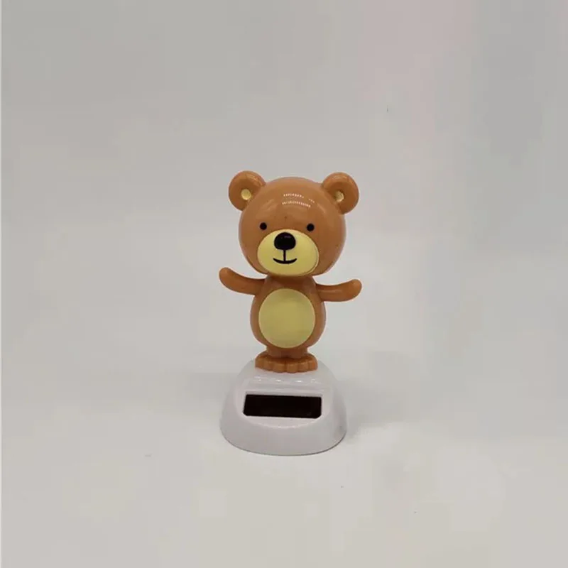 

1Pcs Simplicity Series Cartoon Cute Solar Energy Swing Little Bear Toys Funny Creative Balcony Crafts Automobile Decoration