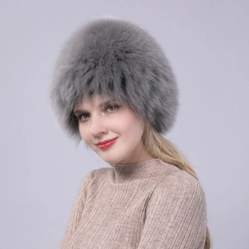 Женская зимняя шапка с лисой,, настоящая лисица, женская шапка, зимние шапки, остроконечные, ослепляющие, Остроконечные шапки, берет, женская шапка, Sombrero Mujer - Цвет: color7