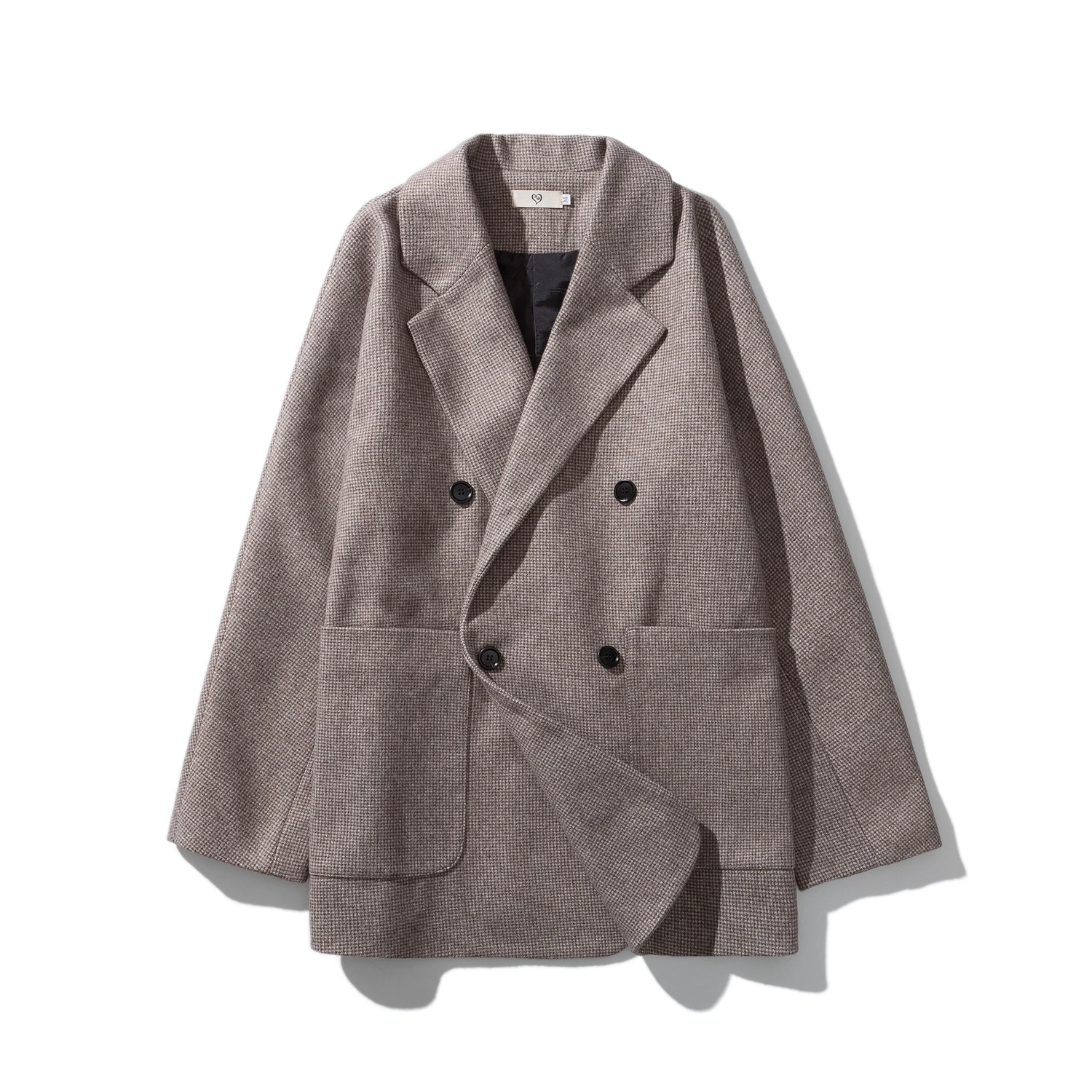 Autumn And Winter Clothing In The Long Section Of A Couple Wool Coat Suit Tide Male Fashion Casual Solid Color Jacket S-2XL - Цвет: Coffee