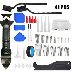 Enlèvement de silicone calfeutrage kit d'outils de couture de beauté buse d'application de mastic enlèvement de carrelage de sol crochet couteau colle en plastique spatule outils 