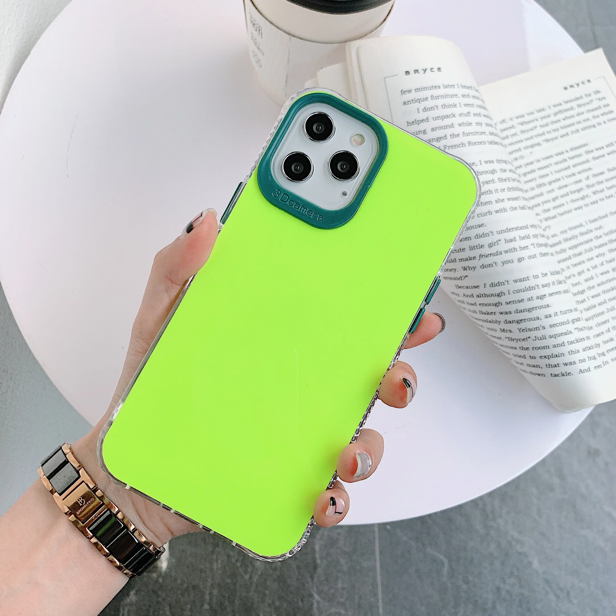 Чехол для iPhone 12 Pro Max неоновый флуоресцентный Ударопрочный силиконовый чехол 11 mini