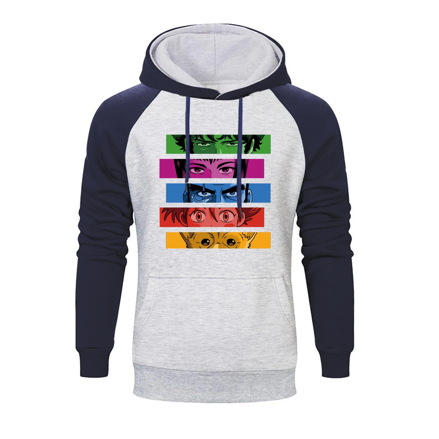 

Classic Japanese Anime Movie Cowboy Bebop Hoodie Too Good, Too Bad Print Raglan Hoodies Men Winter Tops Harajuku Streetwear