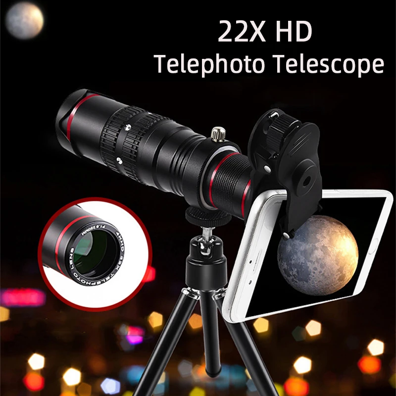 HD 22X Zoom Phone Camera Lens External Telephoto Telescope Lens For Android  iPhone Universal Clip Mobile Phone Accessories|Mobile Phone Lens| -  AliExpress