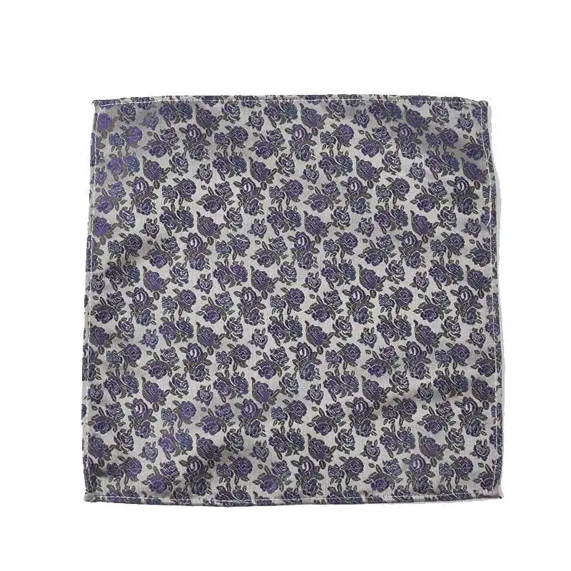 

Men Pocket Square Flower Polyester Jacquard Suit Shirt Small Square Towel