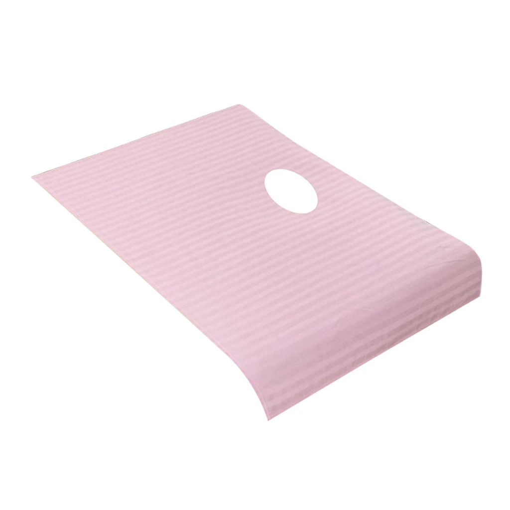 Cosmetic Massage Table Cover Face Hole Towelling Sheet for Beauty Salon Cosmetic Shampoo - 60x90cm