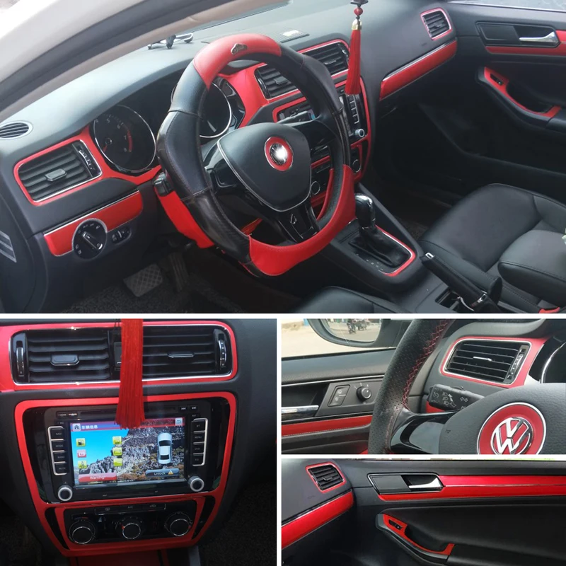Самоклеющиеся автомобильные наклейки из углеродного волокна для Volkswagen Jetta 2005-, виниловые автомобильные наклейки и наклейки, аксессуары для стайлинга автомобилей