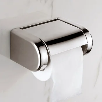 

Modern Stainless Steel Wall Mounted Bathroom Chrome Toilet Paper Holder Bathroom Waterproof Paper Box