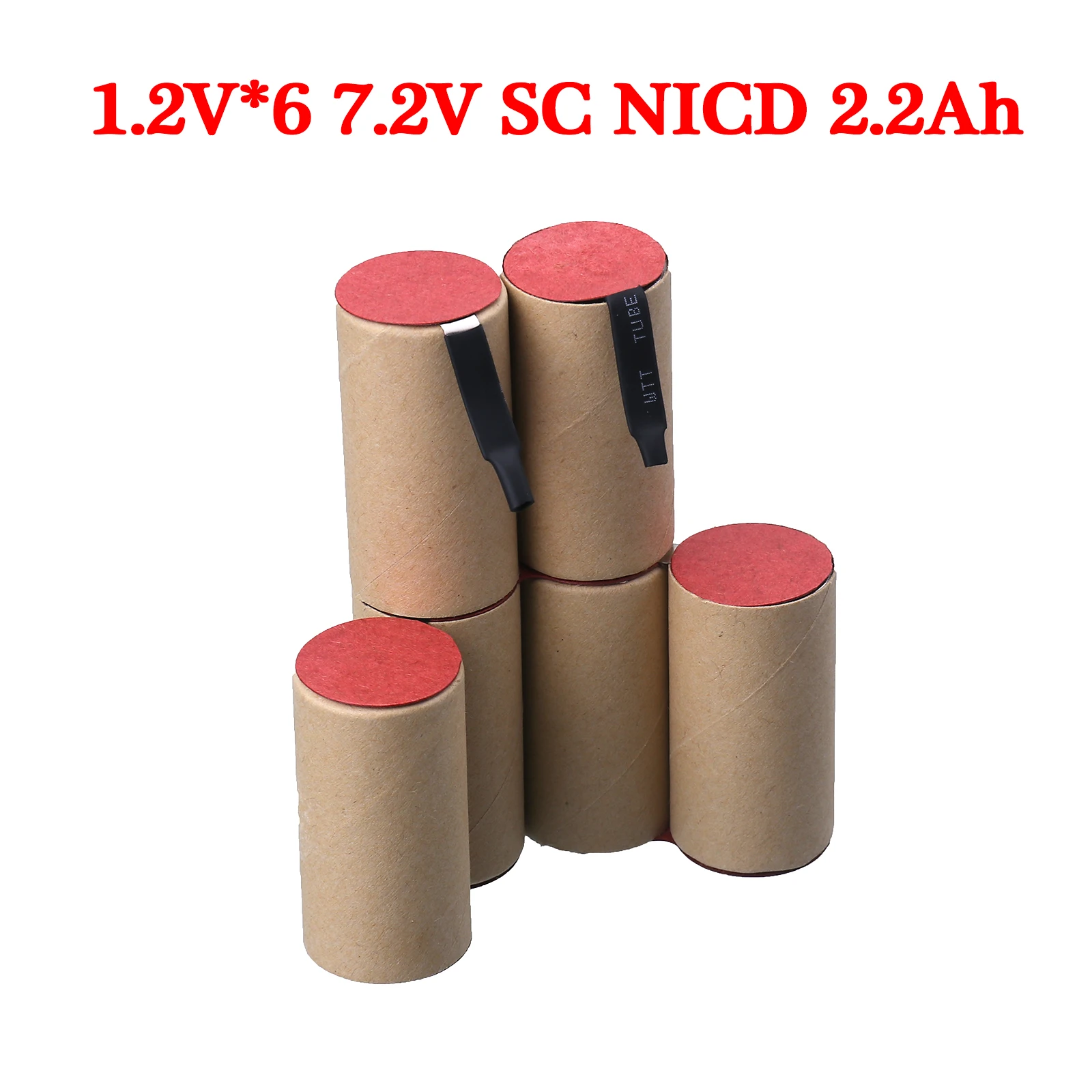 Per I Cacciaviti Elettrici Trapani Elettrici Capacità Reale Sub C Sc 2200Mah 1.2V * 6 Batterie Ricaricabili Della Batteria Dei Pc 7.2V Ni-Cd