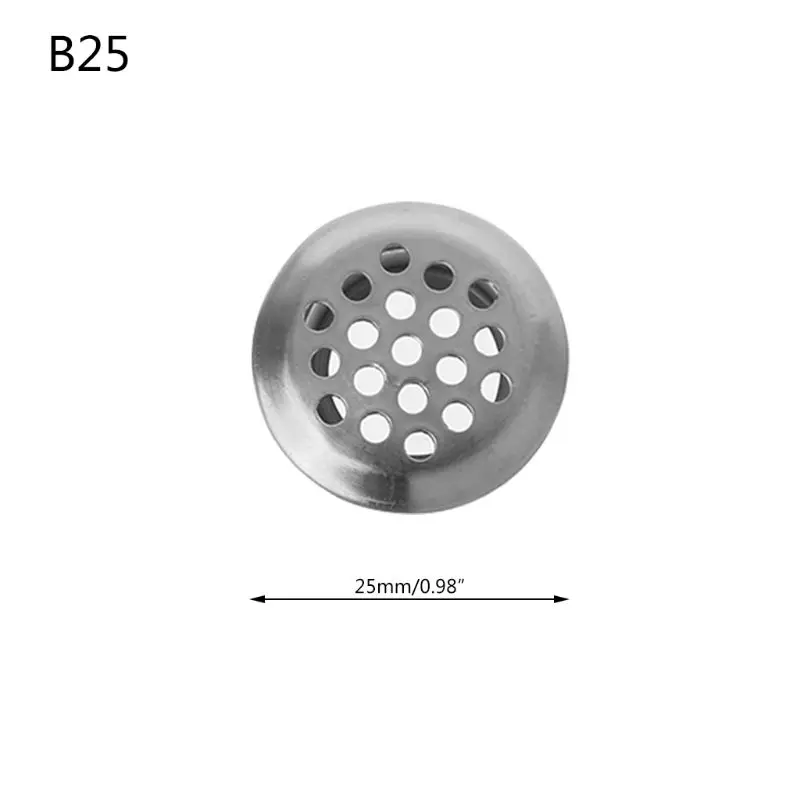 Stainless Steel Air Vent Hole Ventilation Louver Round Shaped Venting Mesh Holes - Цвет: B25