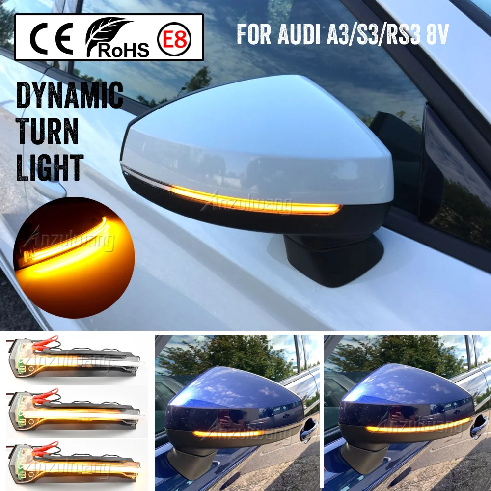 2x LED Turn Signal Light Side Mirror Indicator fit for AUDI A3 S3 RS3 8V 2x LED Turn Signal Light Side Mirror Indicator fit for AUDI A3 S3 RS3 8V