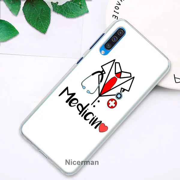 Медицинские чехлы для телефонов samsung Galaxy A10 A20e A30 A40 A50 A60 A70 A80 A6 A8+ A7 A9 Жесткий ПК Co - Цвет: 09