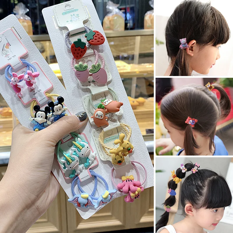 

8/10/15Pcs Cute Cartoon Elastic Hair Band Set for Girls Rubber Elastics Hair Ropes Ponytail Holder Children's Hair Accessories
