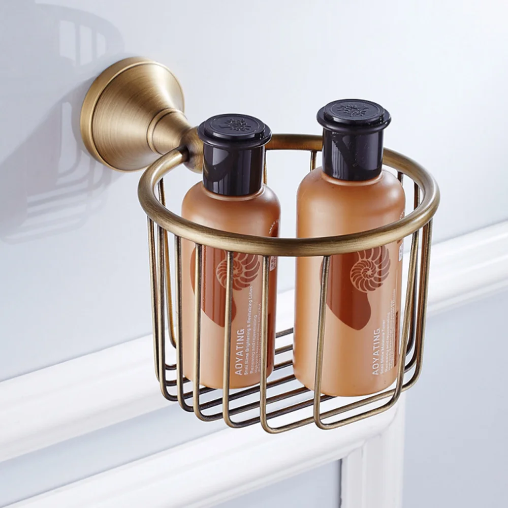 Online Juego de accesorios para baño colección de latón antiguo anillo de toalla soporte de papel cepillo de baño gancho de baño estante de jabón