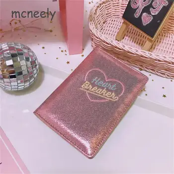 

Pink Laser Embroidery Russia Passport Cover with Credit Card Holder Protector Cover Case Porte Carte Etui Carte Bancaire