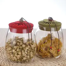 1000 мл/600 мл пищевой герметичный контейнер для хранения стеклянный сосуд для чая пустая бутылка для хранения тканевый чехол утолщенный зерновой контейнер для бобов и сахара
