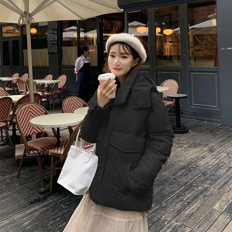 

Photo Shoot 2019 Autumn And Winter New Style Versatile down Jacket Women's Loose-Fit Network kapok yi Women's Fashion Korean-sty
