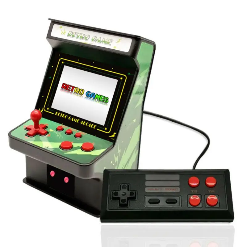1 Набор 2," экран портативная игровая консоль 8 бит игровая машина 256 игр мини-аркадная - Цвет: Черный