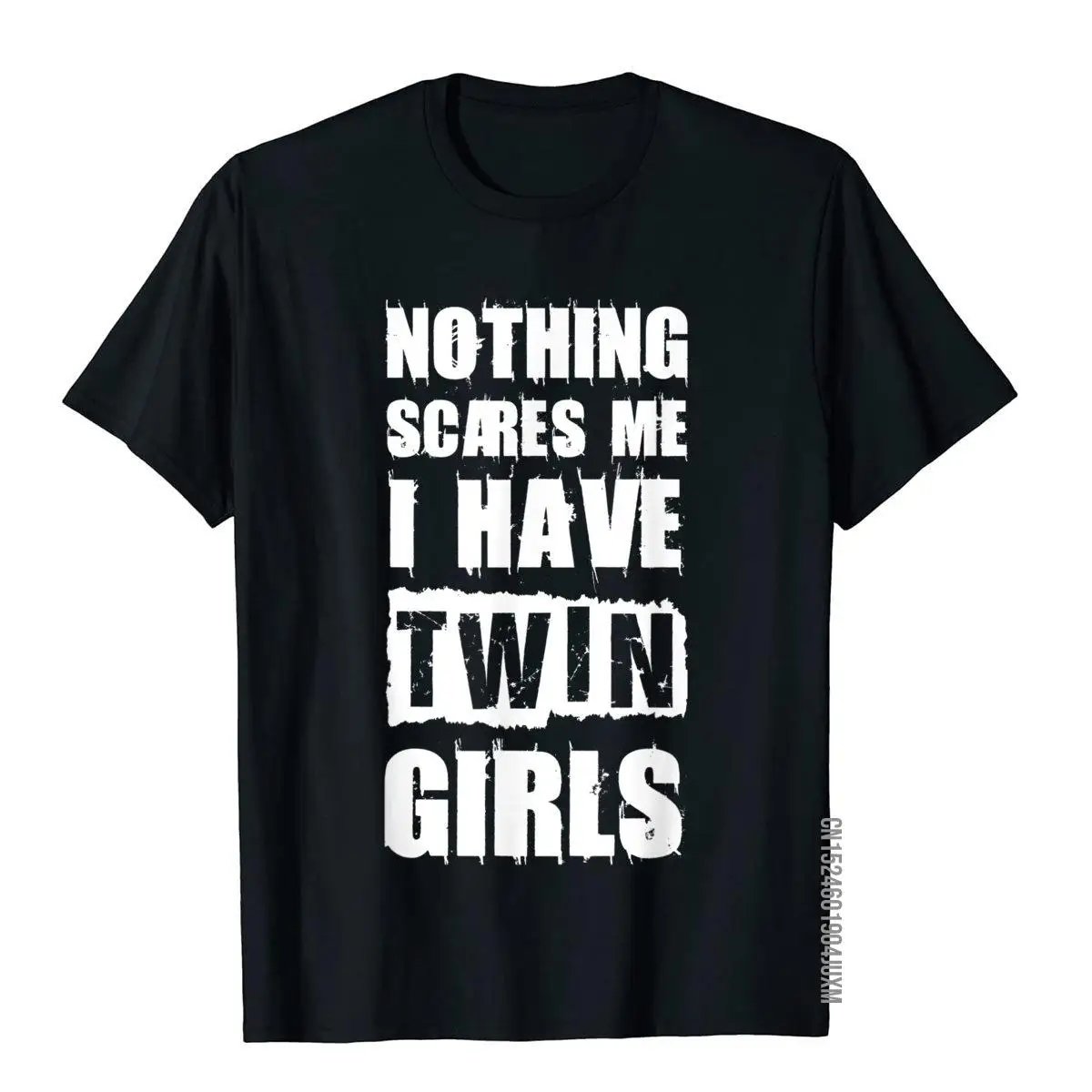 Funny Twin Daughter Mom of Twins Dad of Twins T-Shirt__97A646black