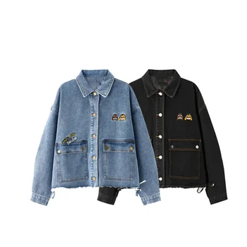 

Spring 2020 new playful embroidered denim jacket