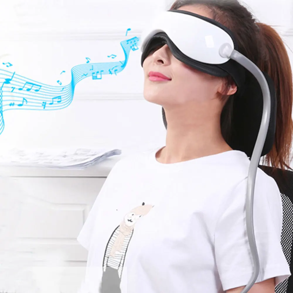  Eye Massager Hot Compress Therapy Glasses Portable Electric Music Eye Care Device Wrinkle Fatigue R