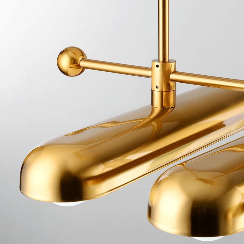 Postmodern Golden Art Deco Golden Iron Glass Chandelier Lighting Lustre Suspension Luminaire Lampen For Dinning Room