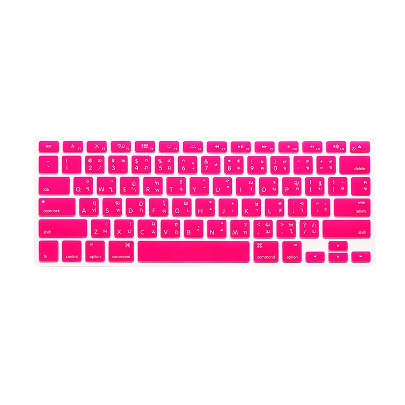 Тайские буквы для Apple Macbook A1843 водонепроницаемый пылезащитный силиконовый чехол для клавиатуры защитные компьютерные аксессуары - Цвет: 095