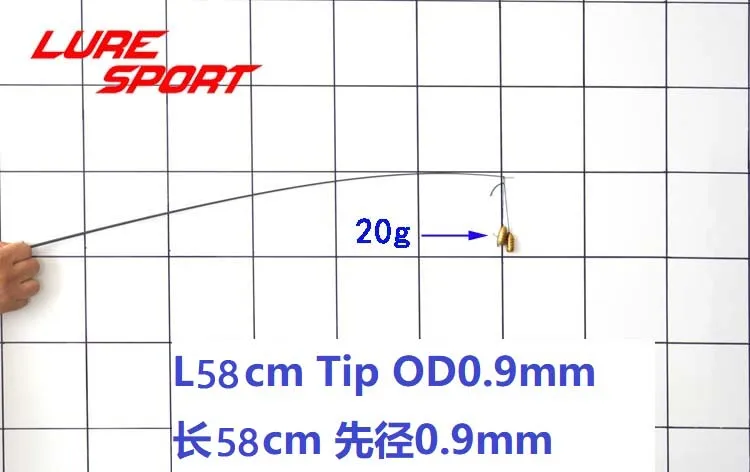 LureSport 2 шт. 58 см однотонный карбоновый стержень пустой без краски Строительные