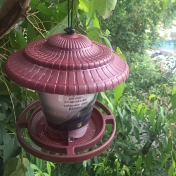 

Outdoor Transparent Bird Feeder Wild Balcony Waterproof Hanging Feeder Food Container new