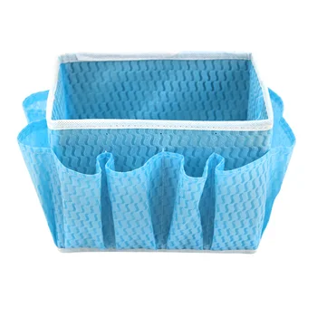 

Bedroom Desktop Household Women Cosmetic Storage Non Woven Cloth Large Capacity Multi Pockets Makeup Organizer Solid Practical