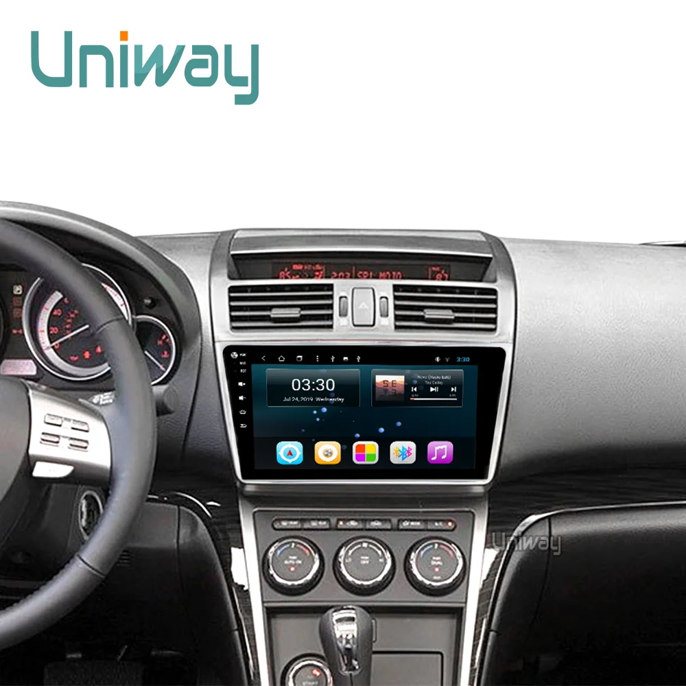 Best Uniway LXM61090  android 9.0 car dvd for  MAZDA 6 car radio gps navigation 4