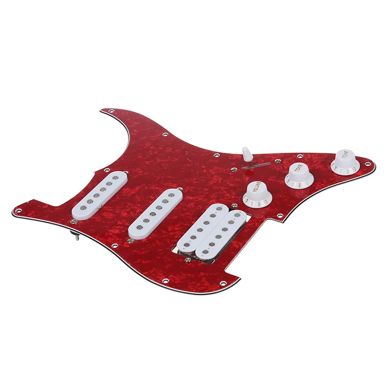 Загруженный Prewired Pickguard для электрогитары- красный