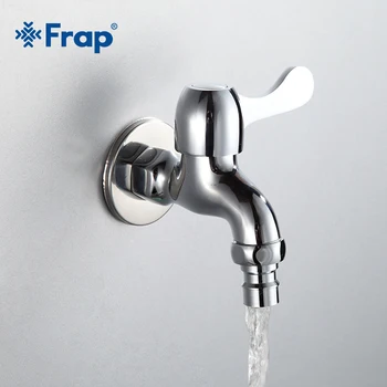 

FRAP New Chrome Bibcock Faucet Wall Mounted Bathroom Washing Machine Tap Garden Faucet Outdoor Bathroom Mixer F522-50
