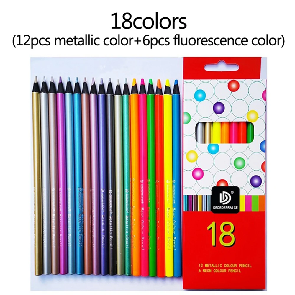 12/18 Colors Metallic Pencil Colored Drawing Pencil 14 Hafbdd695e4cc47e6a66bdf4c7100e189r