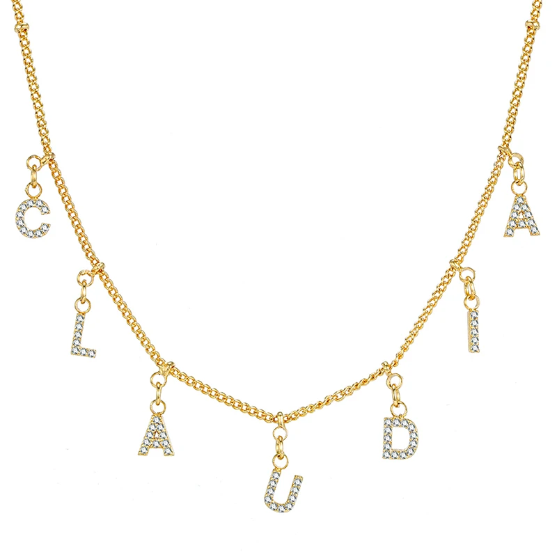 Custom Rhinestone Name Necklace Shop 