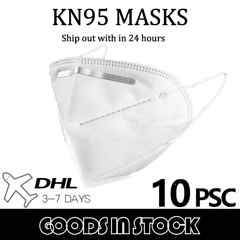 

10 pcs/bag KN95 Dustproof Anti-fog And Breathable Face Masks 95% Filtration Mouth Masks 4-Layer Mouth Muffle Fast Shipping