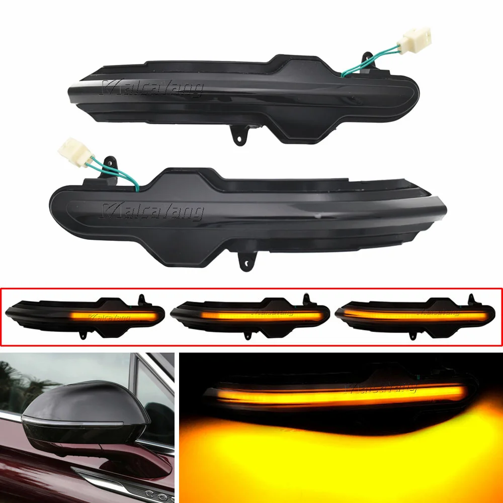 2 светодиодных индикатора бокового крыла для зеркала заднего вида мигающий