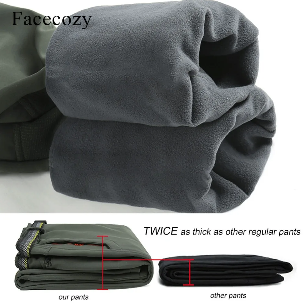 Facecozy мужские зимние утолщенные лыжные походные брюки водонепроницаемые теплые