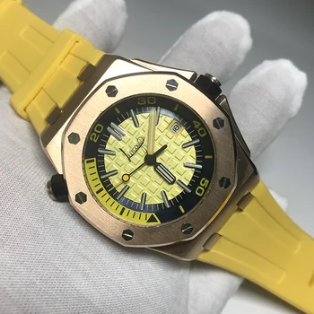 

AAA Mens Watches Top Brand Luxury Genuine Rubber Automatic Mechanical Men Watch Classic Male Clocks High Quality Watches