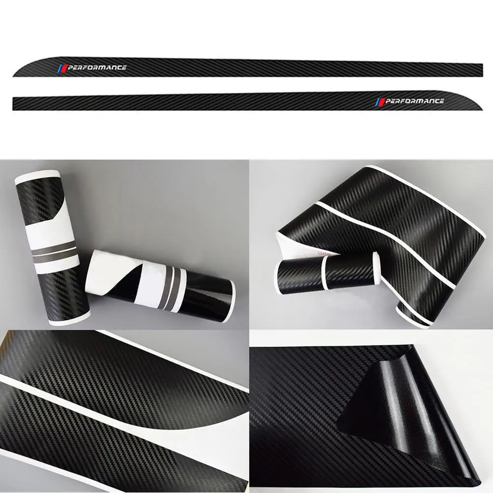 cheap 2 pcs set Car Sticker Carbon Fiber Vinyl Decals For BMWF30 F31 E60 E61 F32 F33 F10 F15 F16 Black Sticker